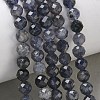 Natural Iolite/Cordierite/Dichroite Beads Strands G-L651-C03-6mm-1