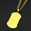 Religion 304 Stainless Steel Saint Jude Rectangle Dog Tag Pendant Necklaces for Men WG107E9-02-2