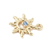 Brass Micro Pave Cubic Zirconia Charms KK-M326-20C-G-2