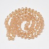 Electroplate Glass Beads Strands EGLA-Q083-8mm-C01-2