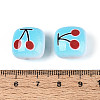Opaque Printed Acrylic Beads SACR-T018-02-3