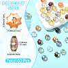 60Pcs 6 Colors Electroplate Transparent Glass Beads EGLA-YW0005-78-2