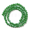 Opaque Solid Color Electroplate Glass Beads Strands EGLA-A039-P4mm-A08-2