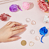 12Pcs 3 Colors Alloy Leafy Branch Open Cuff Finger Rings Set for Women RJEW-HY0001-02-3