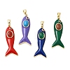 Natural & Synthetic Mixed Gemstone Pendants KK-Z137-19G-1