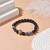 4Pcs 4 Style Natural & Synthetic Mixed Gemstone Stretch Bracelet Sets BJEW-TA00147-4