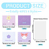 40Pcs 4 Styles Paper Foldable Header Cards CDIS-TA0001-51-4
