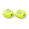 Spray Painted Alloy Enamel Beads PALLOY-M215-15F-3