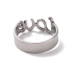 Non-Tarnish 201 Stainless Steel Word Love Finger Ring RJEW-J051-44P-3