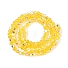 AB Color Plated Transparent Glass Beads Strands GLAA-G127-01M-3