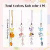 Glass & Porcelain & Acrylic Mobile Straps HJEW-DR00028-2