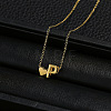 Alloy Letter Heart Pendant Necklaces for Women WGBB55E-12-1