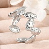 304 Stainless Steel Open Cuff Rings for Women RJEW-A056-02P-1