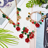 Christmas Star & Bell Alloy Pendant Necklaces & Charm Bracelets & Dangle Earrings SJEW-AN0001-15-7