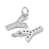 SHEGRACE Brass Micro Pave Clear Cubic Zirconia Pendants XGRQ29097-394P-Y-2