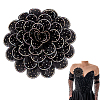 Polyester Flower Brooches JEWB-WH0020-130A-6