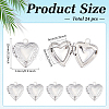 24Pcs 316 Stainless Steel Locket Pendants STAS-ME0003-39-2