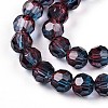 Baking Paint Transparent Glass Beads Strands DGLA-A035-T6mm-A10-4