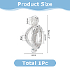 925 Sterling Silver Micro Pave Clear Cubic Zirconia Empty Bead Cage Pendants STER-WH0005-64-2