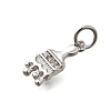 Brass Micro Pave Cubic Zirconia Charms KK-P295-04P-2