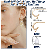 20Pcs Brass Ring Stud Earring Findings KK-BBC0012-80-2