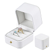 1Pc Imitation Leather Couple Ring Packing Boxes CON-GA0001-38-1