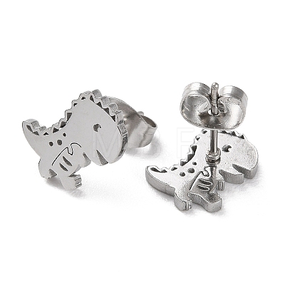 Non-Tarnish 304 Stainless Steel Stud Earrings X-EJEW-B022-06P-1