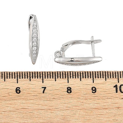 SHEGRACE Brass Micro Pave Cubic Zirconia Hoop Earring Findings XGRQ79867-941P-1