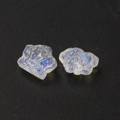 Electroplate Transparent Glass Beads GLAA-Q092-02-B01-1