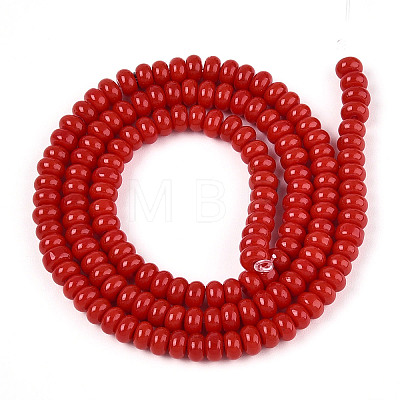 Opaque Spray Painted Glass Beads GLAA-ZX008-4mm-18N-1