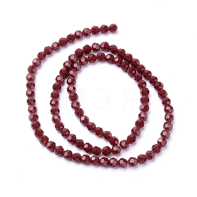 Faceted Glass Round Beads Strands X-EGLA-J042-6mm-24-1
