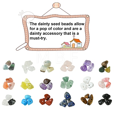 DIY Natural & Synthetic Mixed Stone Chips Jewelry Set Making Kit DIY-FS0005-87-1