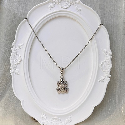 European Minimalist CCB Plastic Pendant Iron Cable Chain Necklace for Women and Girls WF8696-2-1