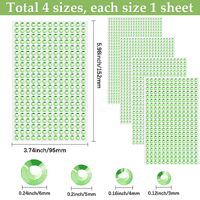 4 Sheets 4 Styles Acrylic Imitation Pearl Stickers Paper Sheets for Craft DIY-SP0002-64C-1