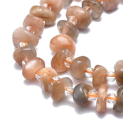 Natural Multi-Moonstone Beads Strands G-F715-068-1