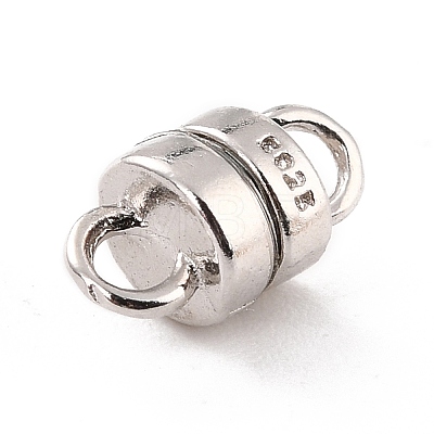 Rhodium Plated 925 Sterling Silver Magnetic Clasps STER-A001-01P-1