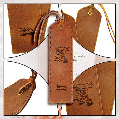 Cowhide Leather Labels AJEW-WH0386-0005-1