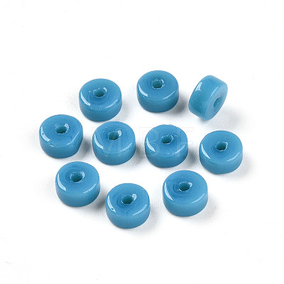 Opaque Solid Color Glass Beads GLAA-N007-6x3mm-A03-1