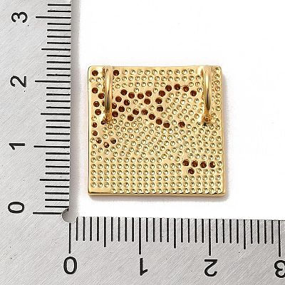 Brass Micro Pave Cubic Zirconia Pendants with Enamel KK-H458-07G-01-1