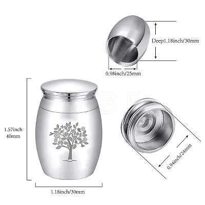 Alloy Cremation Urn Kit AJEW-CN0001-10M-1
