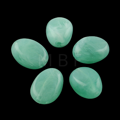 Oval Imitation Gemstone Acrylic Beads OACR-R052-24-1