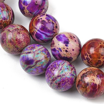 Dyed Natura Imperial Jasper Beads Strands GG-CBAF9E5-A01-14mm-C-1