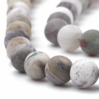 Natural Bamboo Leaf Agate Beads Strands G-T106-028-1