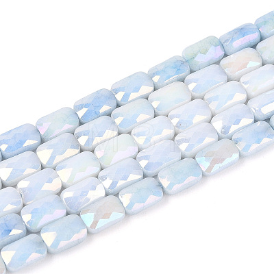 Anti-Tarnish Electroplate Glass Beads Strands GLAA-T025-29A-1