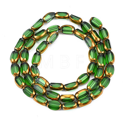 Electroplate Glass Beads Strands X-EGLA-N008-015G-1