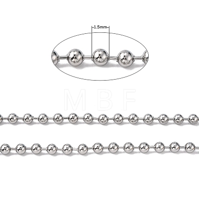 304 Stainless Steel Ball Chains CHS-A002B-1.5mm-1