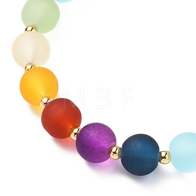 Transparent Glass Beads Stretch Bracelets BJEW-JB05656-1