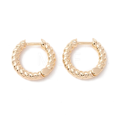 Brass Twist Rope Hoop Earrings for Women KK-A158-07A-G-1