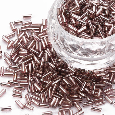 Plated Glass Bugle Beads SEED-S046-01A-40-1