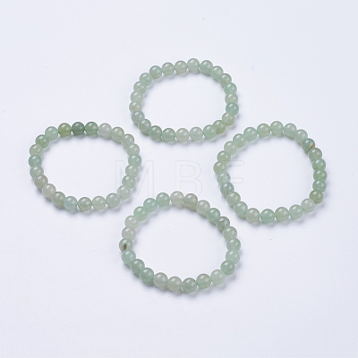 Natural Green Aventurine Beaded Stretch Bracelets BJEW-I253-8mm-10-1